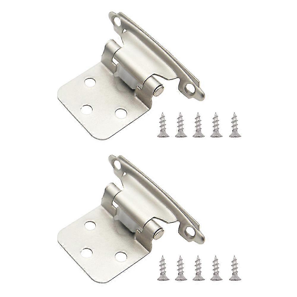 2 Pcs Spring Hydraulic Cushion Automatic Closed Hinge Self-closing Door Folding Hinge,with Screws