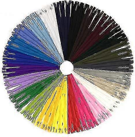 100 db 40 cm-es többszínű nylon tekercses cipzár varráshoz és kézművességhez