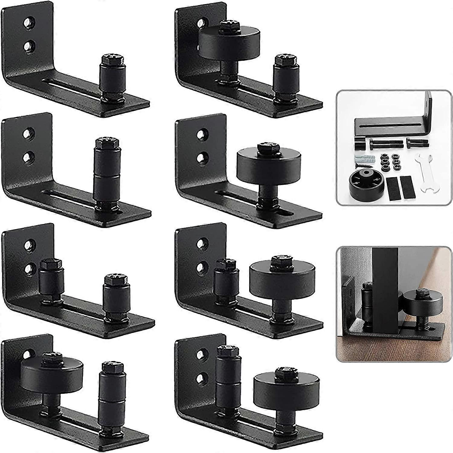Guide de Plancher, Guide-porte Coulissante Rglable, Rail de porte Coulissante au Sol avec 8 Options de Configuration, pour Porte de Grange, Portes Cou