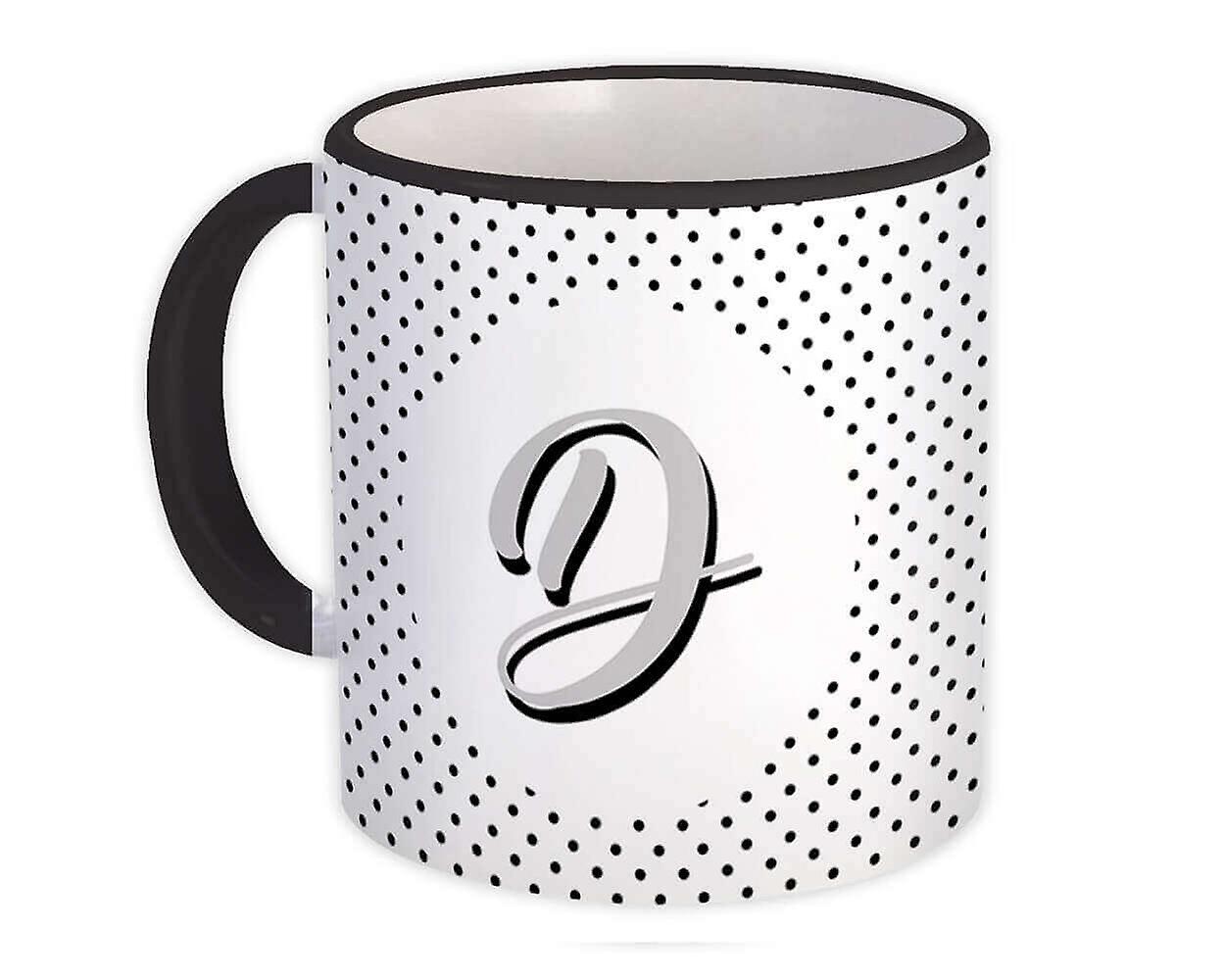 Gift Mug: Monogram Letter D Alphabet