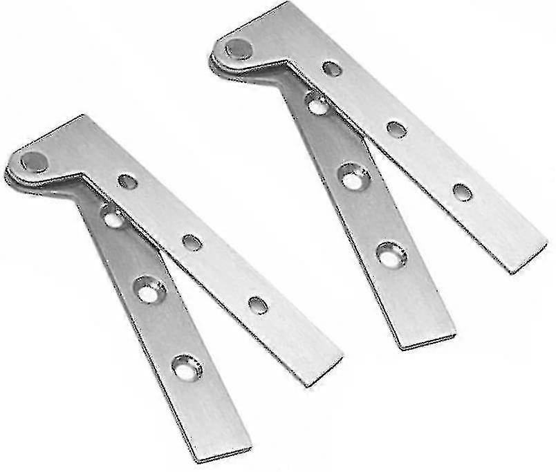 2 Stainless Steel Hidden Door Pivot Hinge 360 Degree Rotation, 4" Offset Knife Hinge, Hidden Pivot Hinge, (silver)