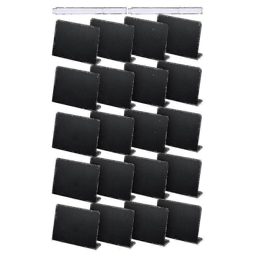 20pcs 4 X 3 Inches Mini Chalkboard Table Tent Sign Chalkboard Buffet Tags Food Label For Party Tabl