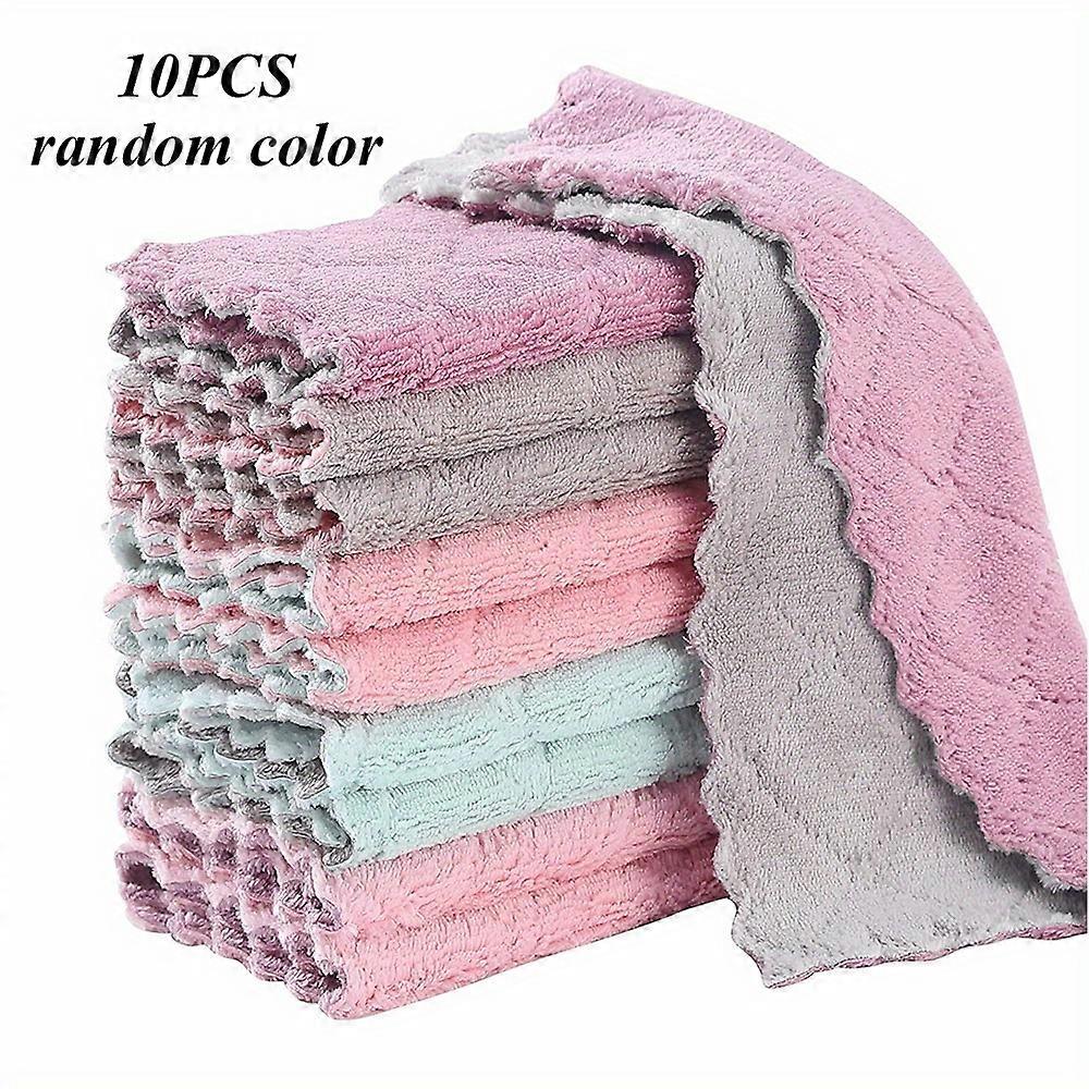 10/20pcs Set of 6 Small Kitchen Towels and Dishcloths for Everyday Cooking and Baking - Absorbent and Durable Dish Rags in Random Colors
