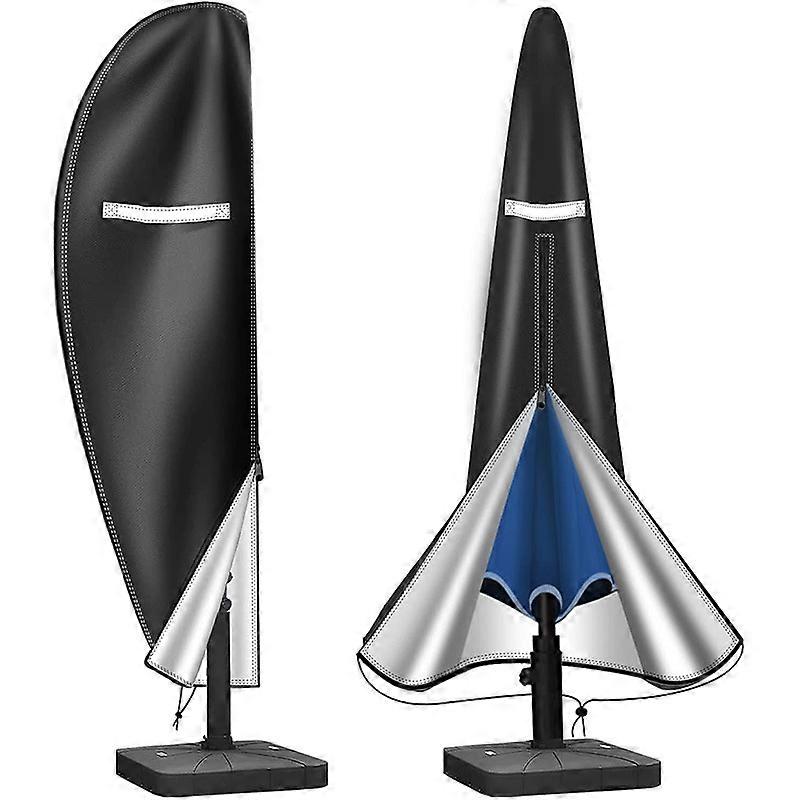 雨伞套，285 厘米花园伞套/保护牛津防水伞套，黑色