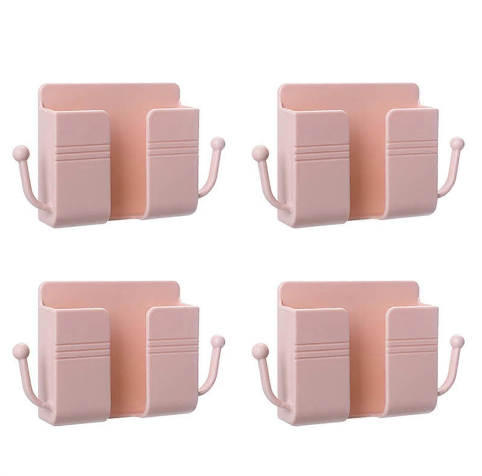 Remote Controller Mobile Phone Plug Wall Holder Self-adhesive Punch Free Storage Rack Multipurpose