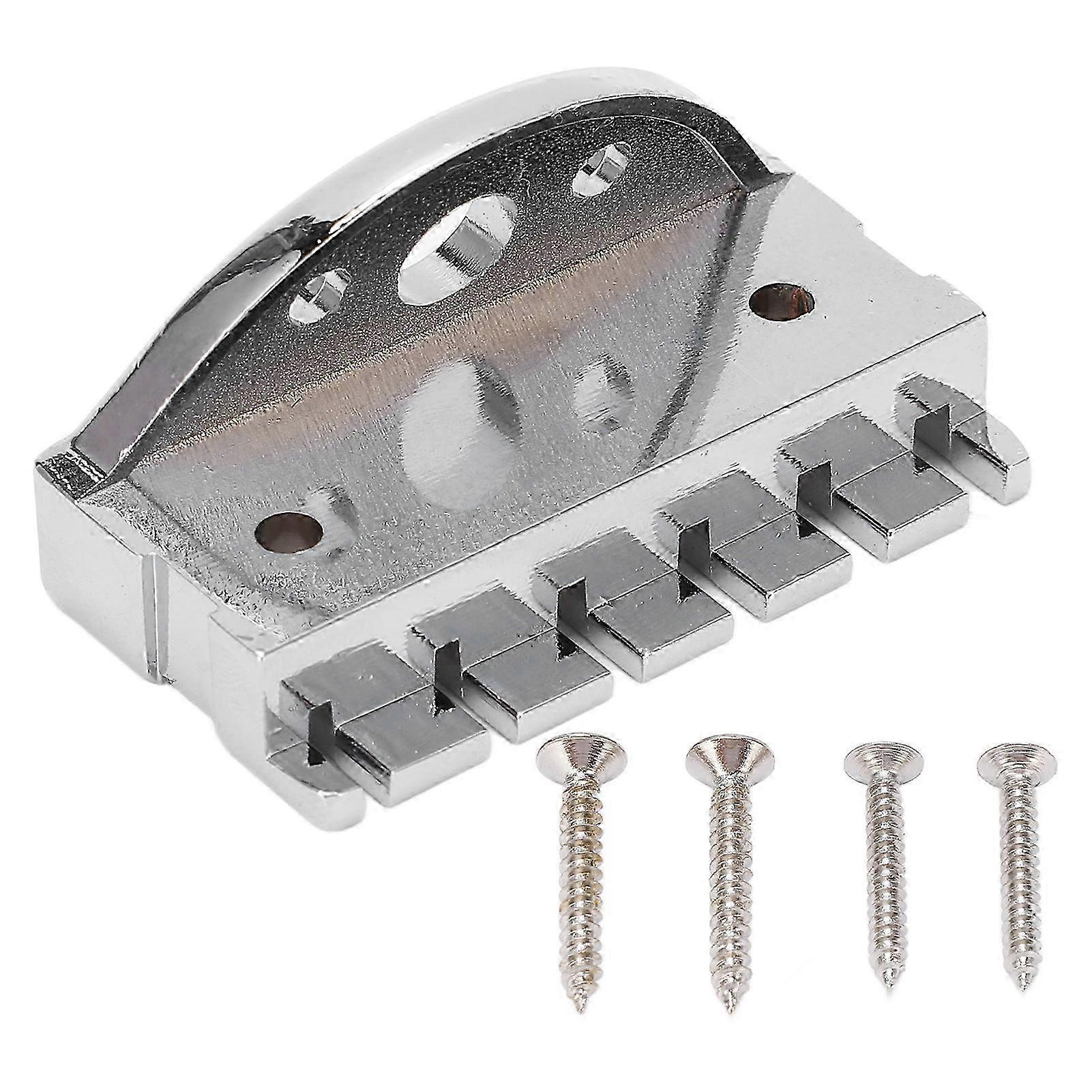 Exquisite Guitar String Locking Nut Metal Guitars Accessory Corrosion Resistant with Mounting ScrewsSilver