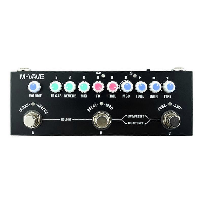 M-VAVE Guitar Effector Black Effector Square Baby Guitar Accessory Effector Delay Multi Effects Pedal Processor