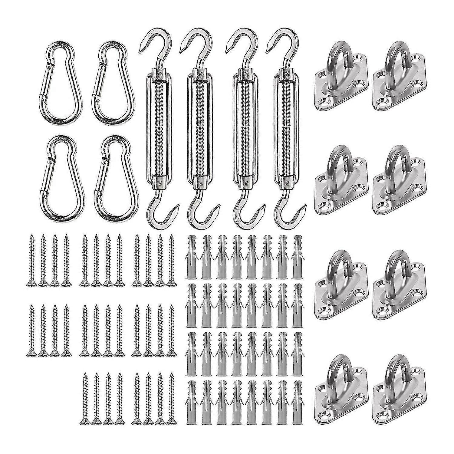Sun Shade Sail Hardware Kit Compatible With Rectangle Triple-cornered Sails