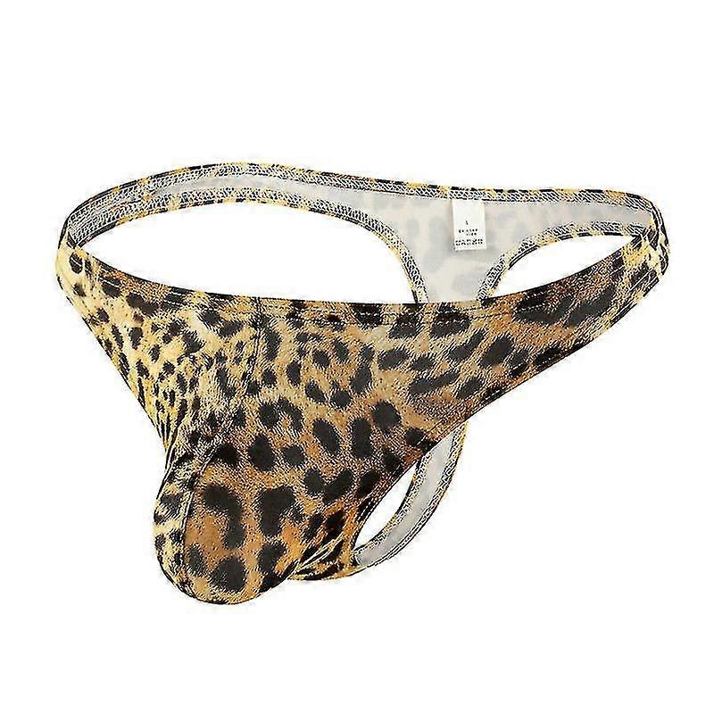 Mannen Sexy Leopard Slips T-back G-string Strings Ondergoed Onderbroek