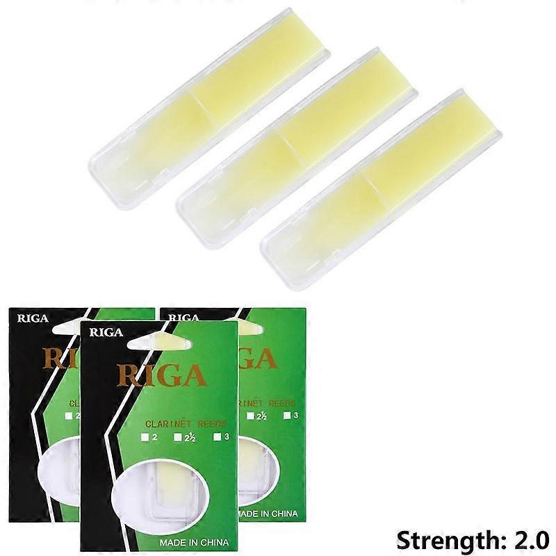 3Pcs set Saxophone Resin Clarinet Reeds Strength 1.5 2.0 2.5 Sax Reed for Beginner Student Woodwind Instrument Accessories