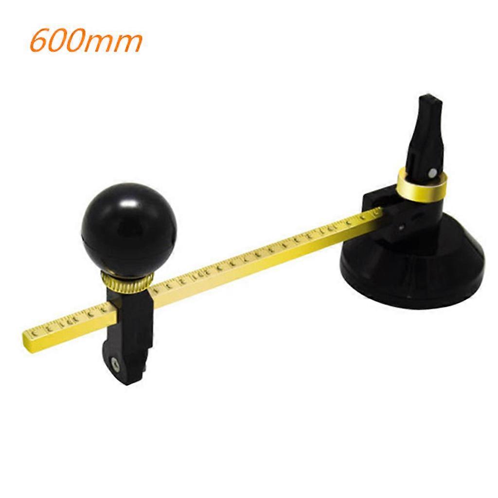 Convenient 6-Wheel Compass Glass Cutter w/ Suction Cup Simple Construction Tool