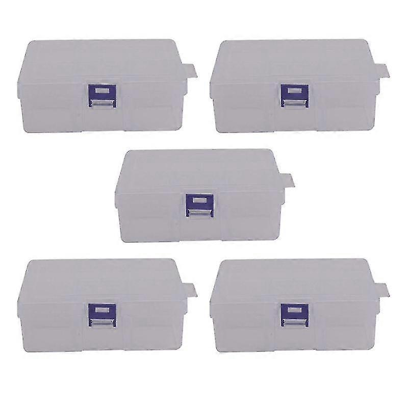 5x 6 Removable Plastic Storage Box Jewelry/earring/tools Container Organizer