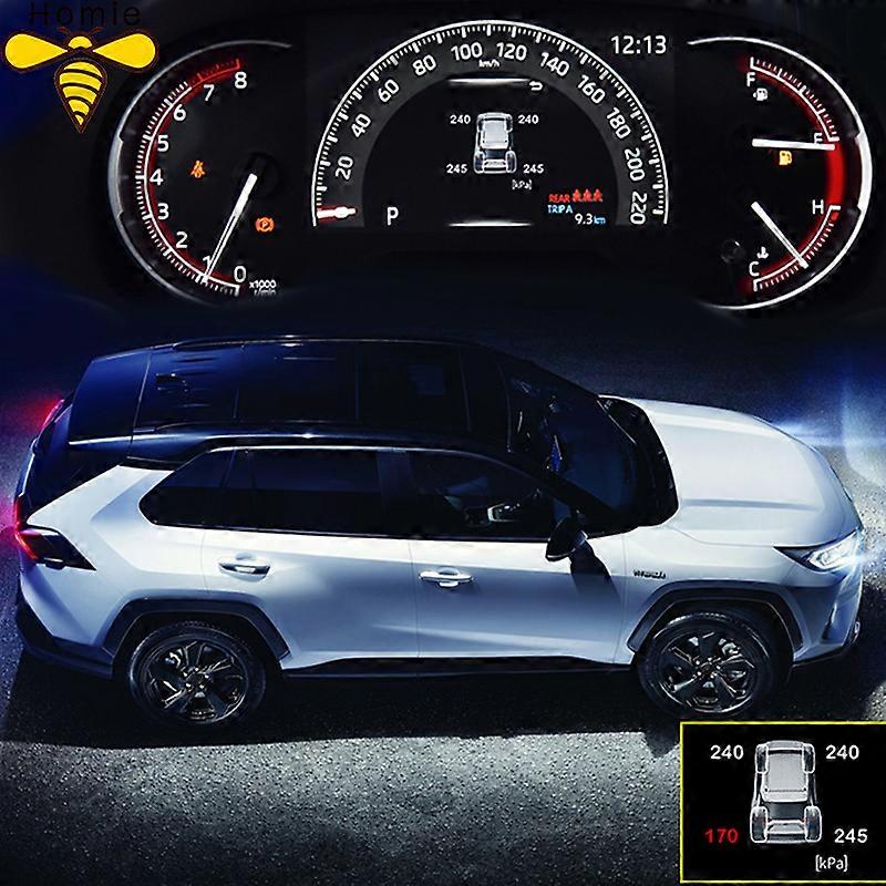 Smart Car TPMS Tyre Pressure Monitoring System Digital LCD Dash Board Display Auto Security Alarm for Toyota Rav4 2019 2023 Xa50