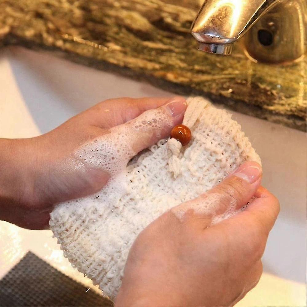 40 Pack Soap Exfoliating Bags,soap Saver Made Sisal Mesh Soap Bag Bar Soap Bag With Drawstring For