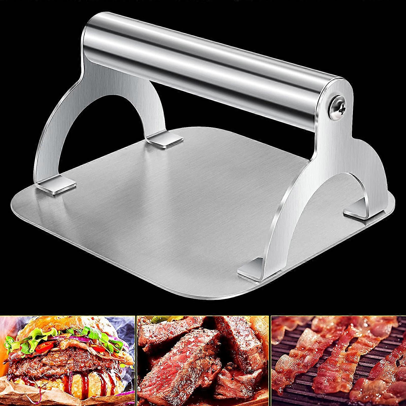Rustfrit stål Burger Press Making Hamburger Steak Meat Smasher Utensils Grill