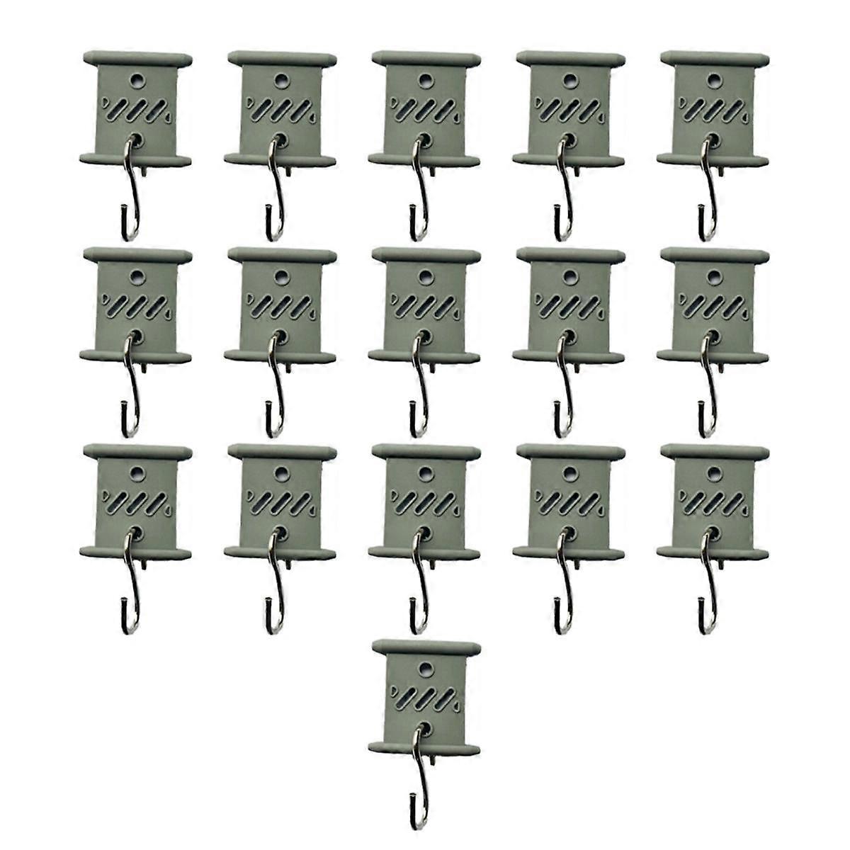 16Pcs RV Awning Hooks Cedarwood Rail Hangers for RV Caravan Camping Tent