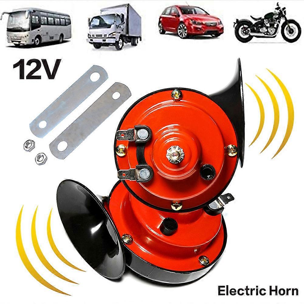 2PCS 12V air horn for car Snail Electric Air Horn Marine Boat Loud Alarm Kit Boat Motorcycle Dual-tone car horn Loud signal