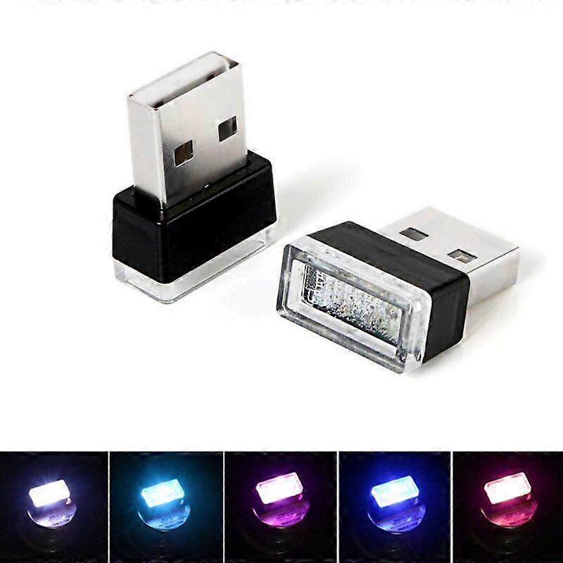 Muxall Car USB LED Atmosphere Lights Decorative Lamp Emergency Lighting Universal PC Portable Plug and Play Red/Blue/WhiteMotor Vehicle Lighting
