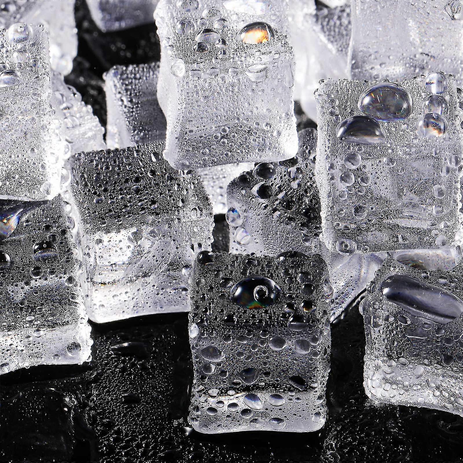 100 Pieces Clear Fake Ice Cubes Square Acrylic Gems Acrylic Clear Ice Rocks Fake Ice Cubes Display Wedding Display Vase