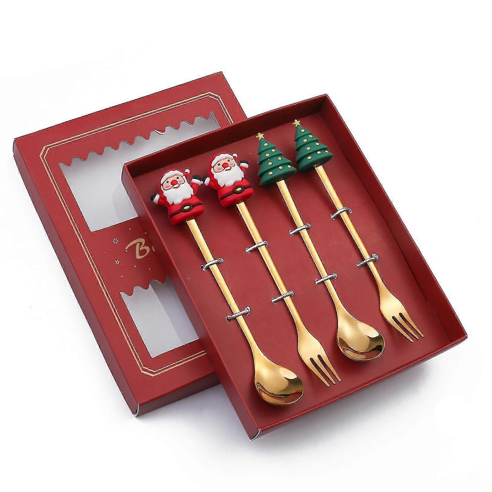 Christmas Flatware Set Classic Xmas Flatware Set Stainless Steel Made Kitchen Tableware E