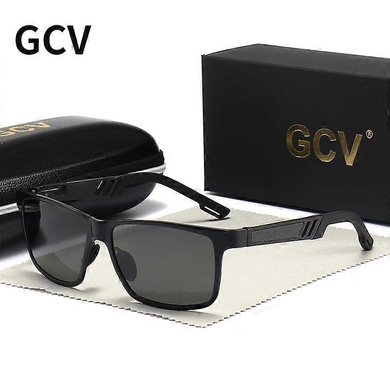 GCV AdultPolarized γυαλιά ηλίου αλουμινίου μαγνήσιο γυαλιά ηλίου γυαλιά οδήγησης ορθογώνιες αποχρώσεις για ενήλικεςOculos masculino ενηλίκων UV400