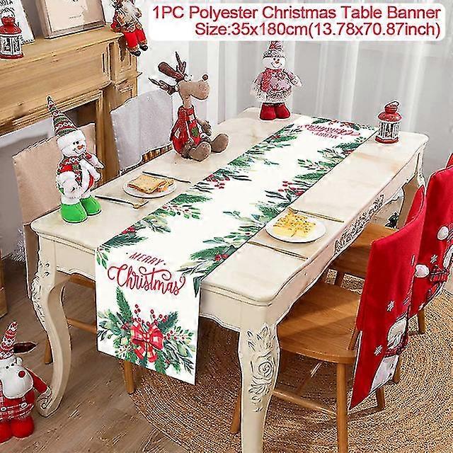 רץ שולחן חג המולד קישוטי חג מולד שמח לבית 2023 Navidad Noel מתנת חג המולד מפת שולחן חג המולד ראש השנה 2024