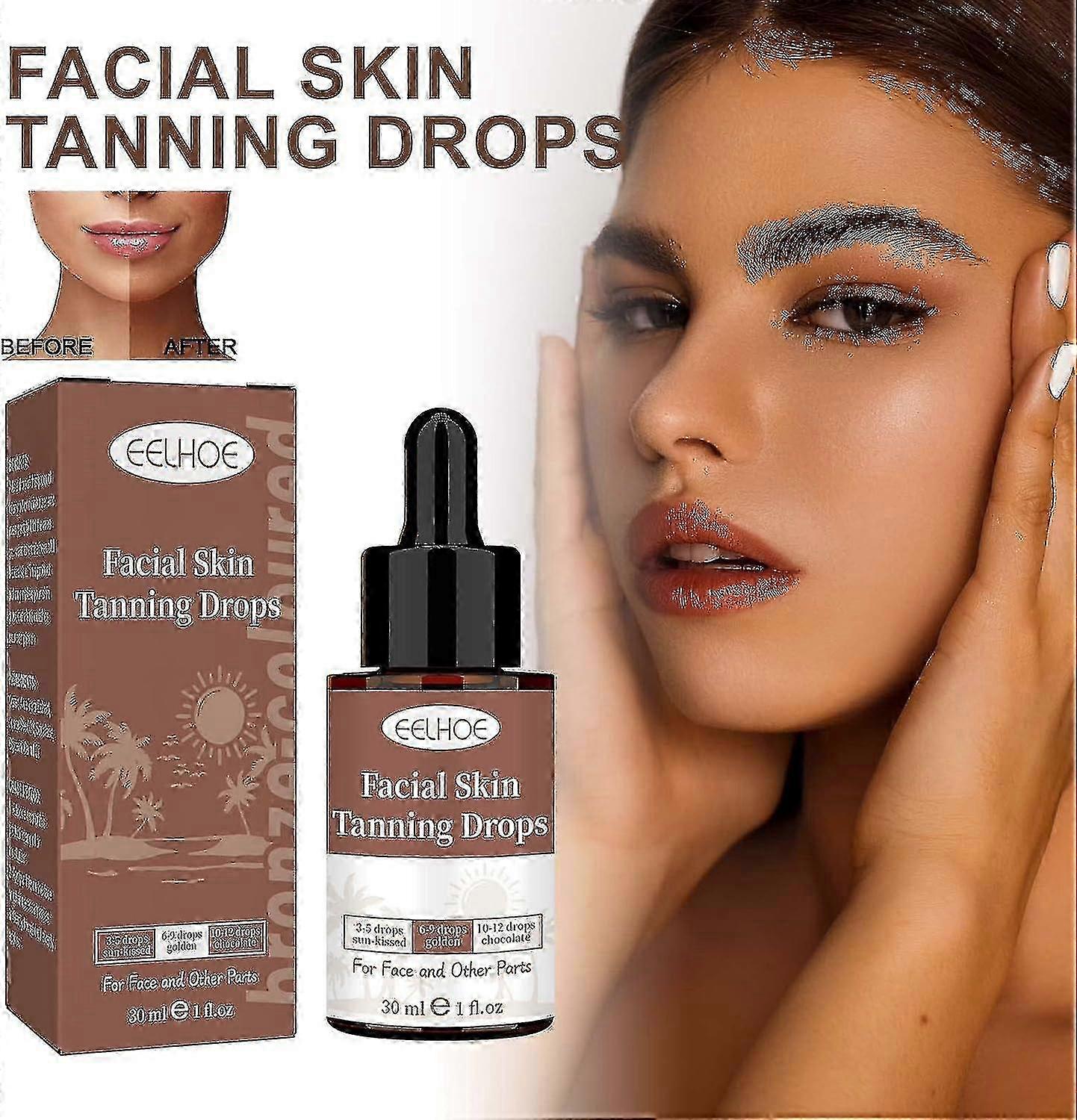 Self Tanning Drops For Face and Body, Bronzing Drops, Facial Tanning Drops, Bronzer Drops, Face Tanning Drops to Add to Moisturizer