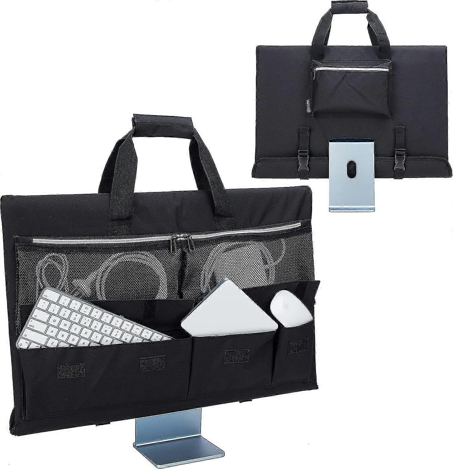 Travel Carrying Case For 24 Imac Desktop Computer, Protective Storage Bag For Imac Monitor Dust Cover With Carry Handle For 24 Inch Imac Screen And Ac