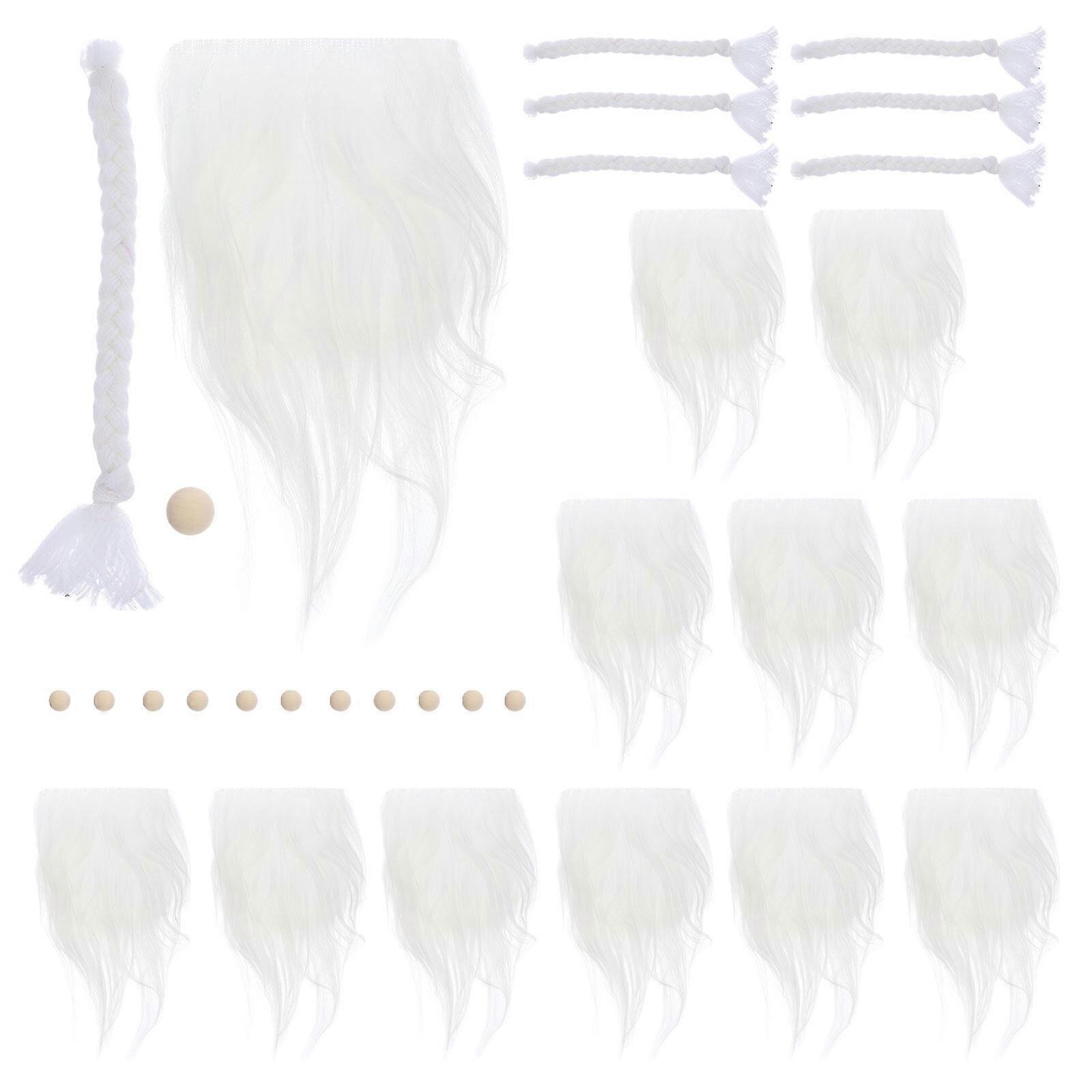 1 Set of Decorative Gnome Beards Braids DIY Artificial Gnome Making Material DIY Supplies