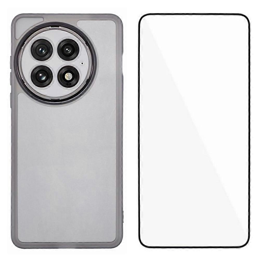 For OnePlus 13 TPU Case Electroplated Frame with Tempered Glass