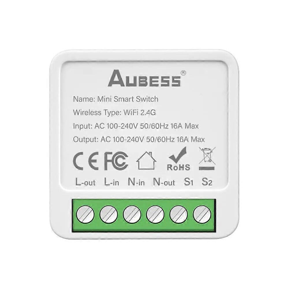 16A MINI Wifi Smart Switch Supporte 2-way Control Switch Mini Smart Breaker Smart Life Control Support Tuya Alexa Google Home