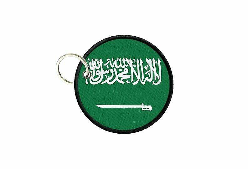Keychain keys flag Saudi Arabia printed round round roundcard