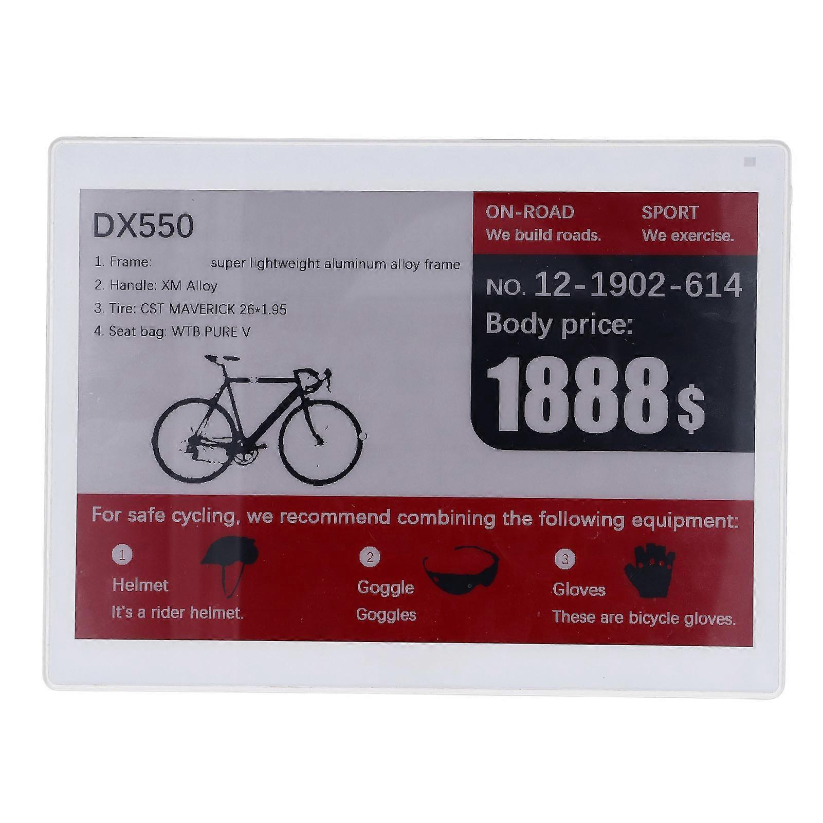 Electronic Paper Display 10.2 Inch Wireless Editable Clear High Contrast Electronic Price Tag Label