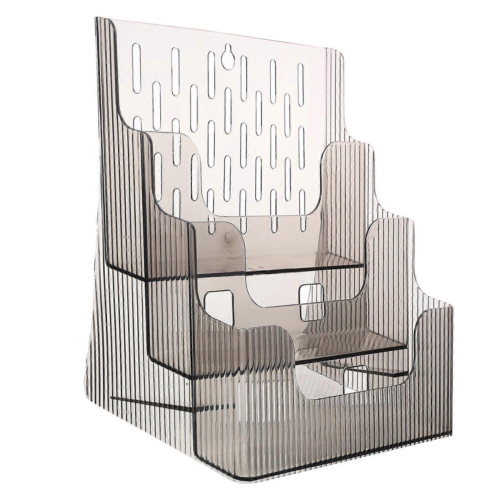 Brochure Holder Desktop Wall Mounted Booklet Leaflet Menu Display Stand Rack