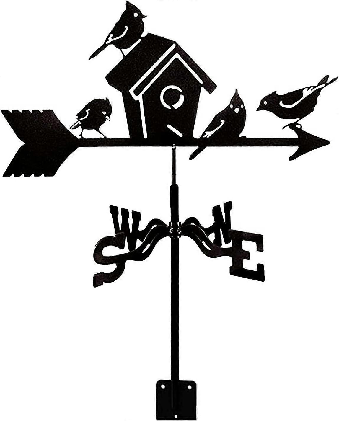 Yard Bird Wind Direction Indicator Stainless Steel Weather Vane