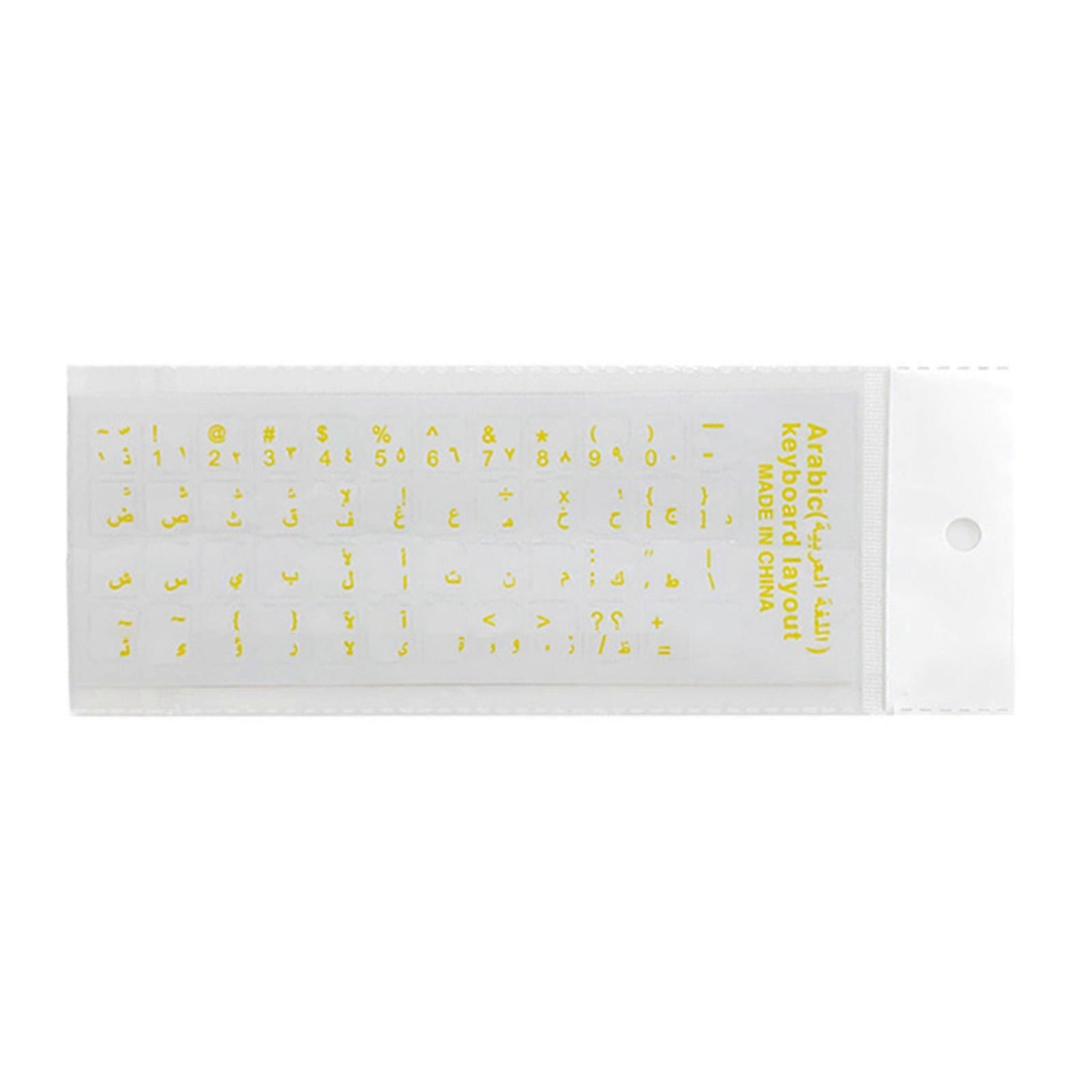 Arabic Keyboard Stickers Matte PVC Keyboard Sticker Letters Transparent for PC