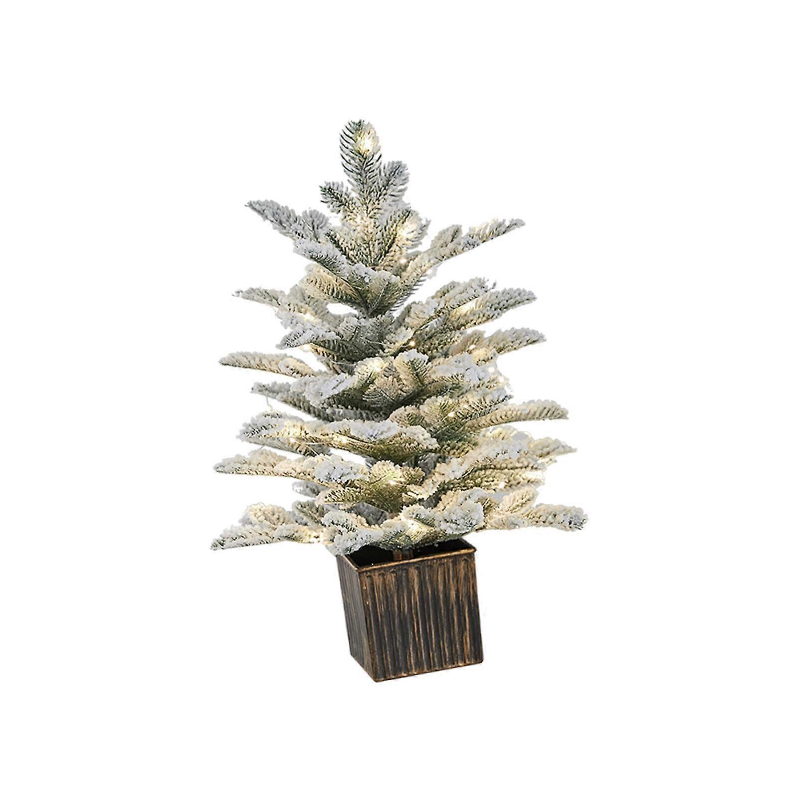 Small Tabletop Christmas Tree Holiday Decoration Lighted Mini Christmas Tree