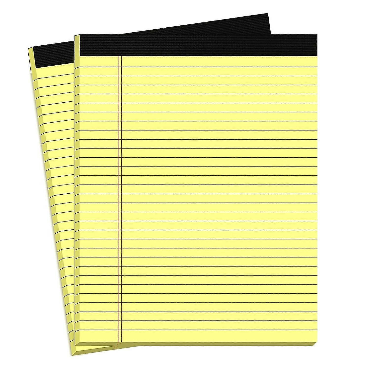 2Pcs Yellow Notebook Smooth Writing Striped Notebook Ink-resistant Paper Notebook for Home School