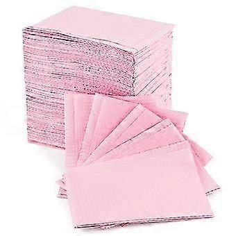 125pcs Baberos Dentales Desechables Impermeables (Rosa)