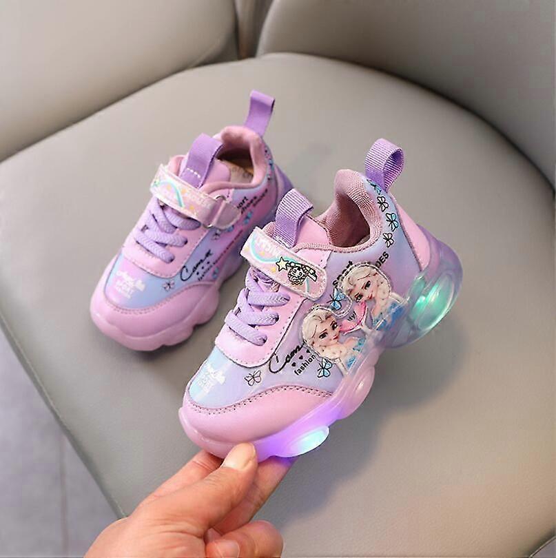 Led luminous Frozen Kids Shoes for boys girls Light Children Luminous baby Sneakers sport Boy Girl Led Light Shoes