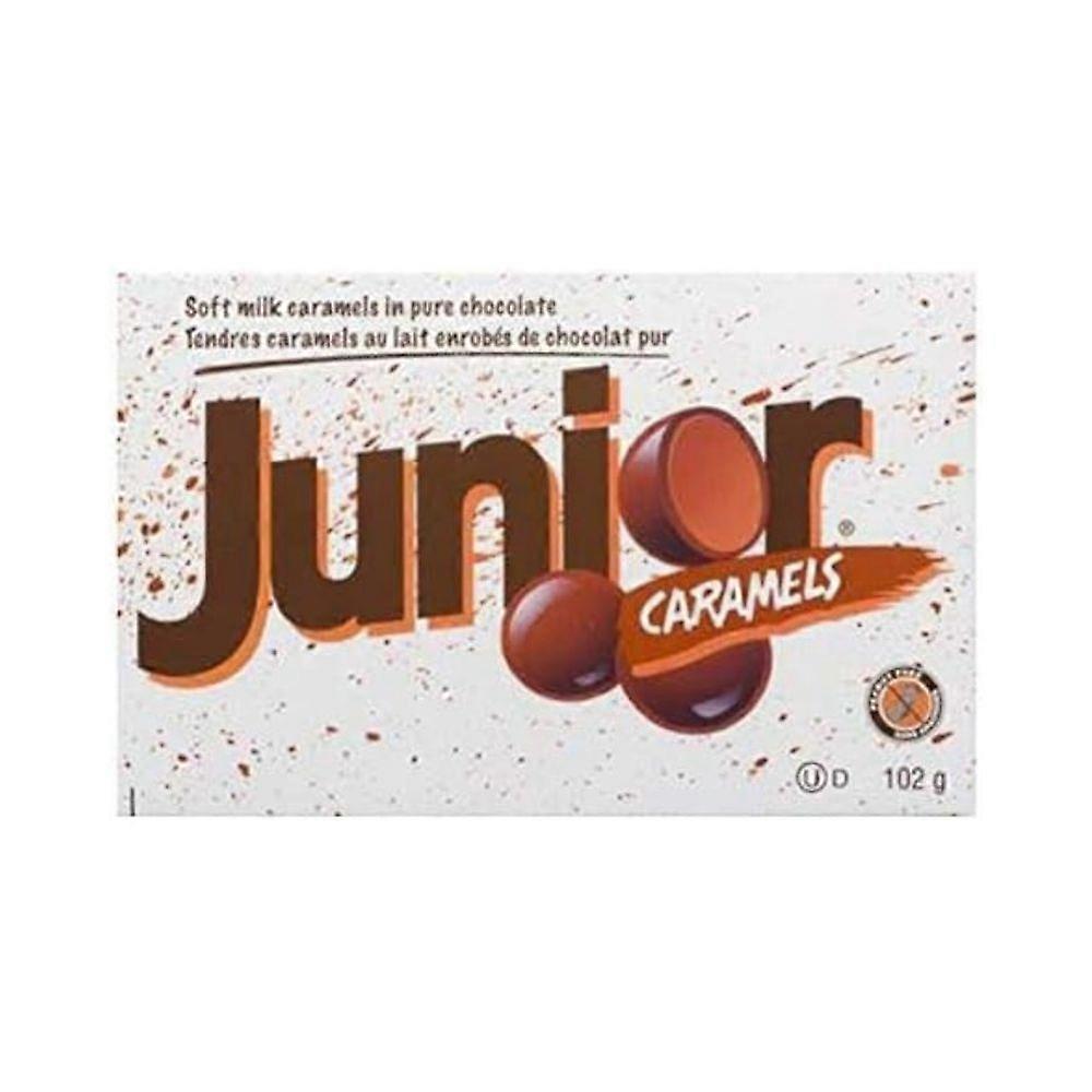 Junior Soft Milk Caramels In Pure Chocolate, 102 Grams (Case Of 12)