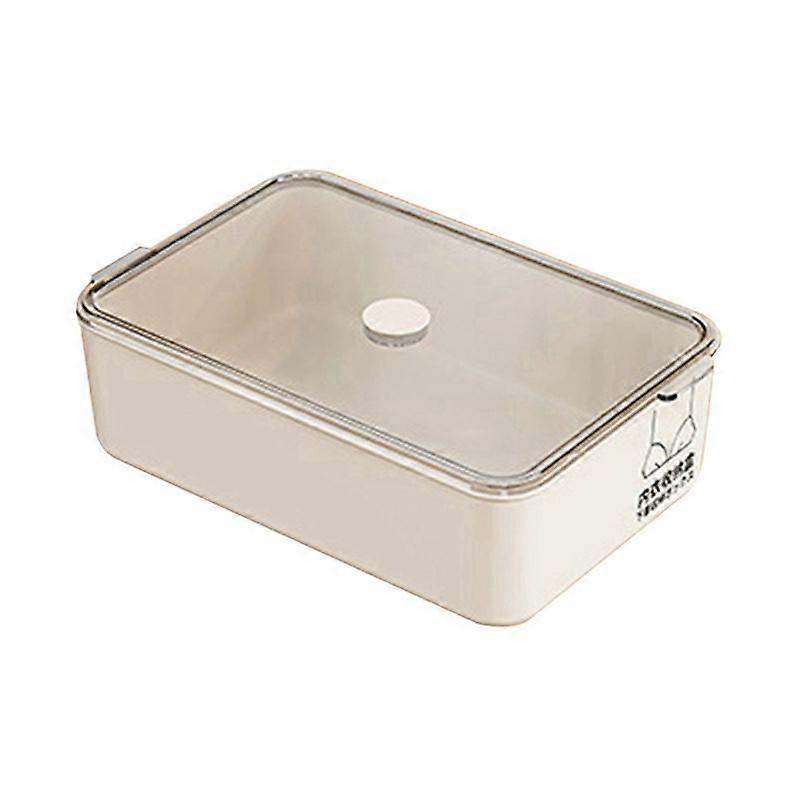 Large Capacity Dustproof Storage Box for Underwear and Socks Organizer Storage Box A Box with A Lid and No Lattice