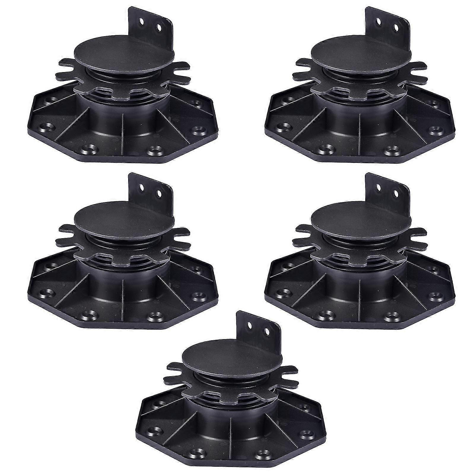 Set of 5 decking - height adjustable from 30 to 60 mm - plastic - for decking boards, substructures and decking panels