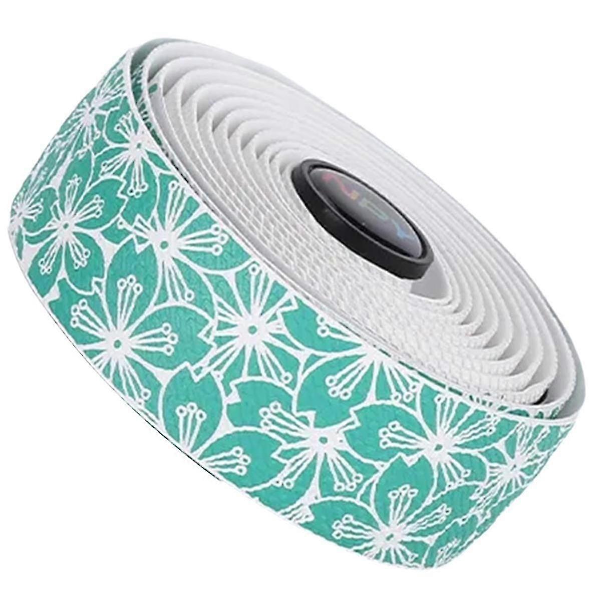 شريط شريط الدراجة - نمط غطاء مقود دراجة الطريق مقابض الدراجة حزام مضادة للانزلاق مقابض صدمة الشريط أبيض الأوركيد