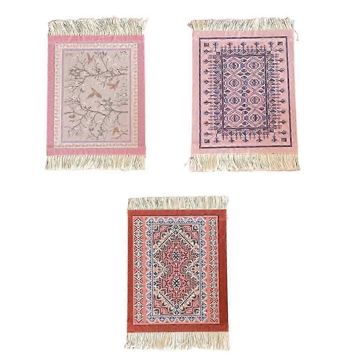 Mini Persian Woven Coasters Carpet Pattern Coaster Dining Table Decoration Technology A