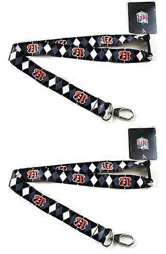 Cincinnati Bengals NFL Argyle Lanyard 2 Pack
