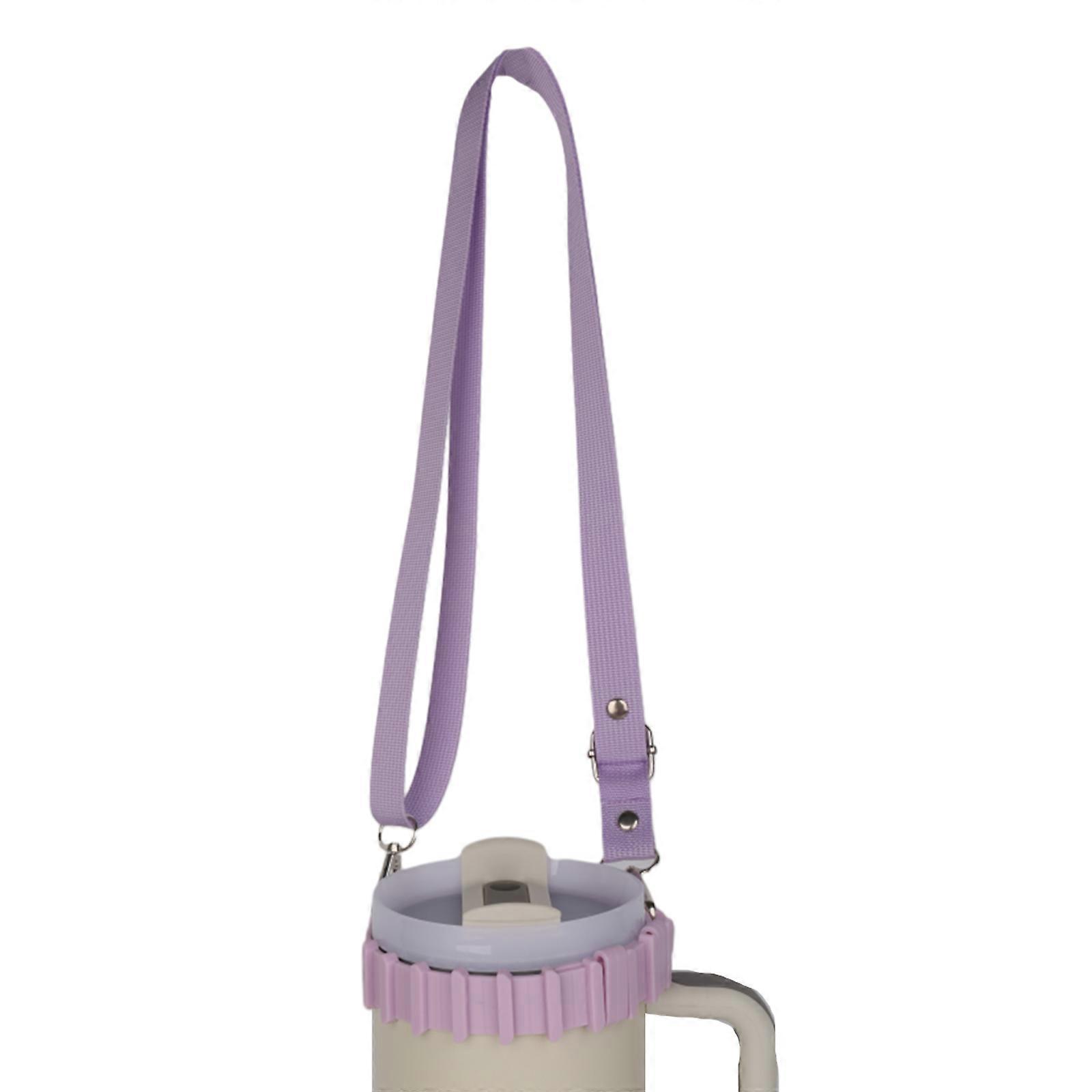 Water Bottle Handle with Shoulder Strap Universal Water Bottle Lanyard Strap for Traveling Camping(Bottles NOT Included) Purple