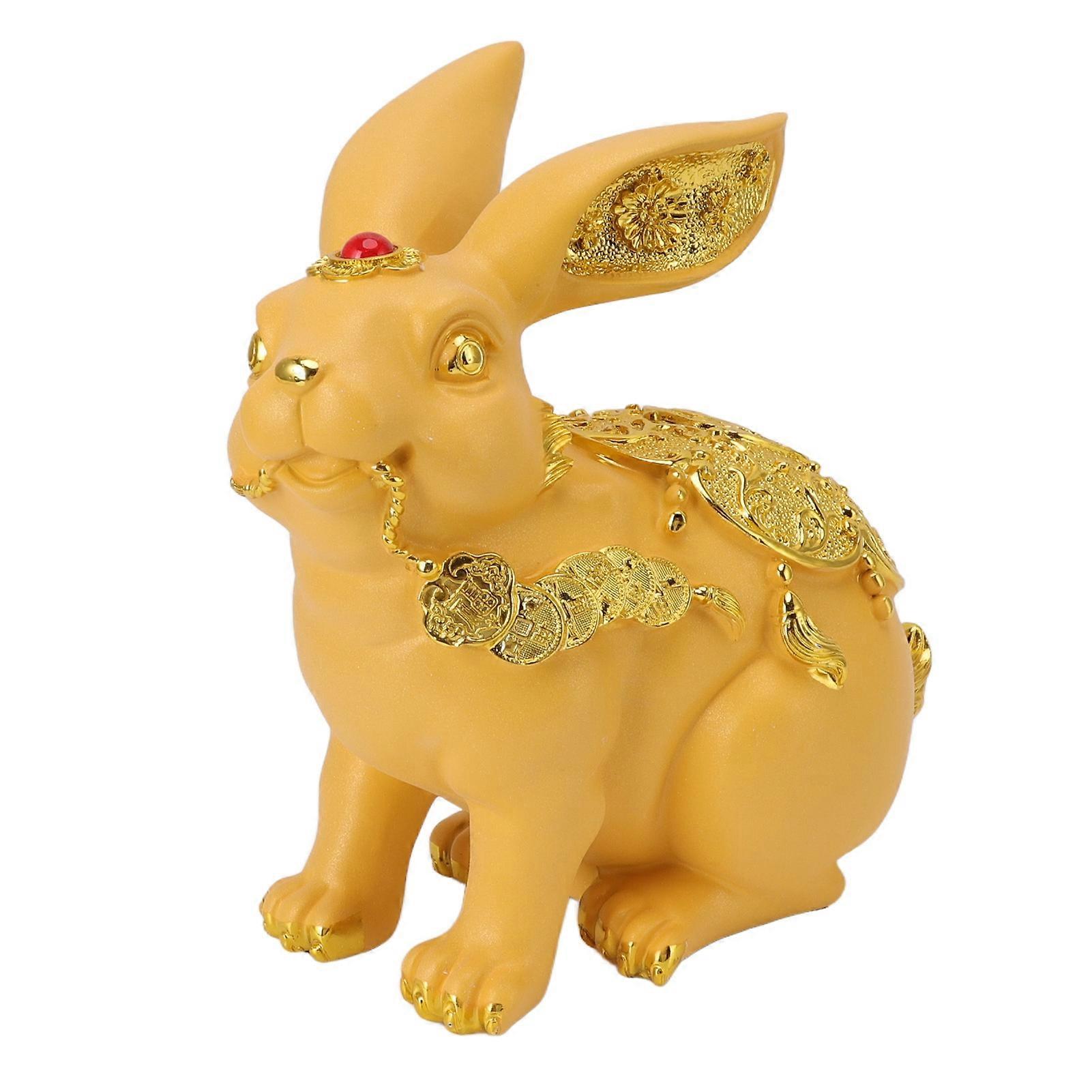 ウサギの貯金箱手作りのかわいい装飾飾り樹脂置物コイン保存のためのマネーバンク