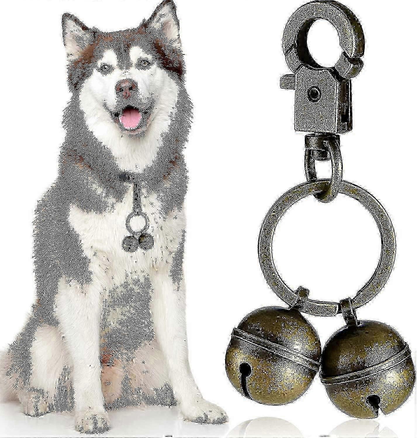 Extra Loud Pair Of Cat And Dog Bells Durable Brass Bells For Pets Collar Charm Pendant Bells With Clasp Swivel Pet Track-Yvan