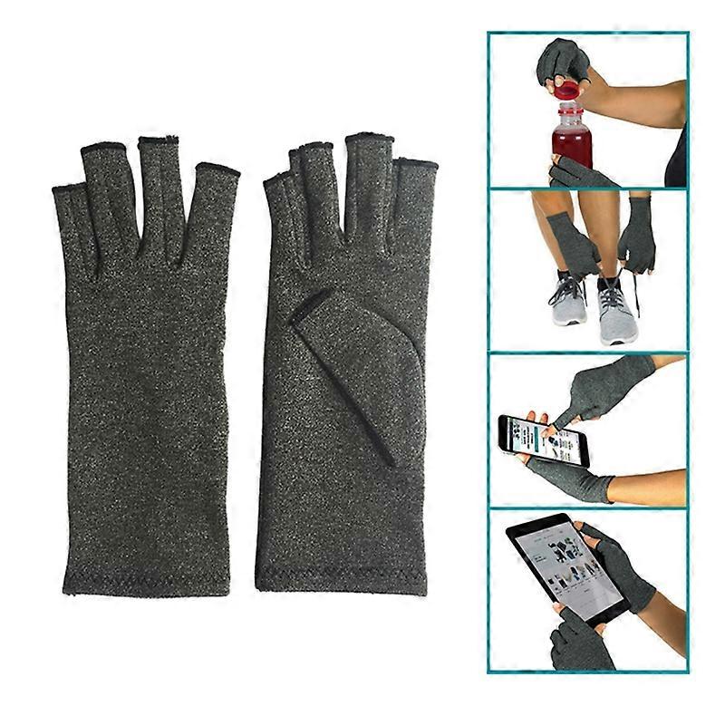 Half Finger Cycling Gloves Arthritis Pressure Health Gloves High Elastic Breathable Anti-edema Rehabilitation Riding Glov M